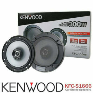 Kenwood KFC-S1666 6.5" 2-Way Coaxial Speakers – 300W Peak Power